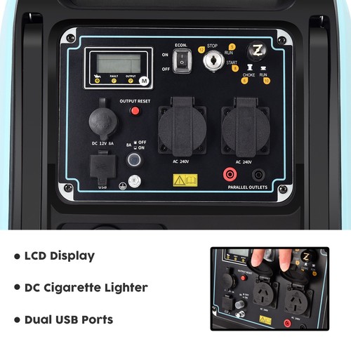 4.2KW Gentrax Inverter Generator Remote Start Portable Camping Emergency Power - Picture 11 of 24