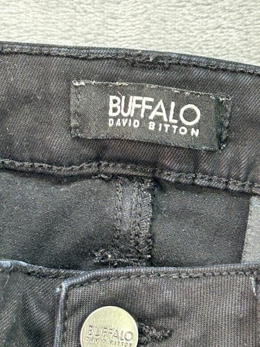 Buffalo David Bitton Womens Sz 4/27 Black Jeans Royal Skinny Mid rise Stretch - Picture 5 of 12