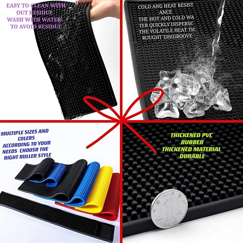 Bar Mat Set Rubber Bar Service Spill Mat 3-Pack Dish Drying mat Bar mat for C... - Picture 3 of 7