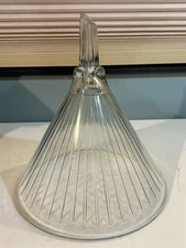 1 gallon Mooney air vent glass funnel, 10 inch diameter. grooved