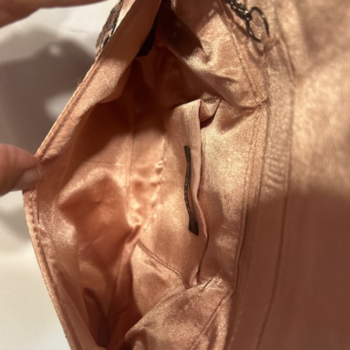 CAMI Pink & Black Beaded Evening Cocktail Prom Purse Clutch Vintage - Picture 6 of 10