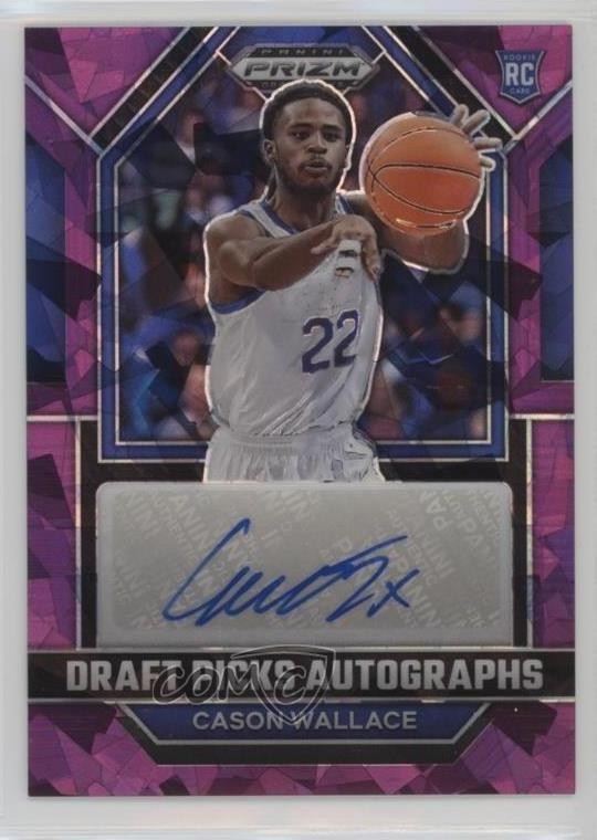 2023 Panini Prizm Draft Picks Purple Ice 46/99 Cason Wallace Rookie Auto RC 0ud4