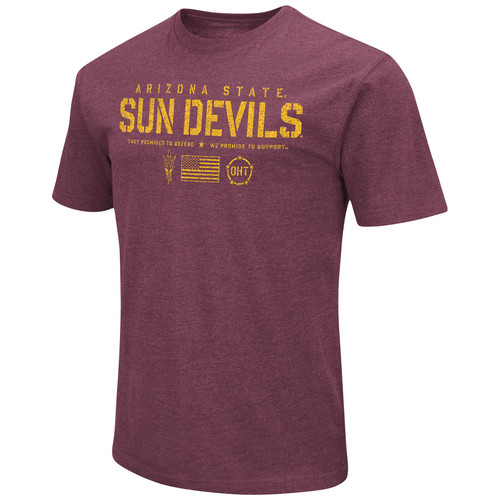 Men's Colosseum Maroon Arizona State Sun Devils OHT Military Appreciation Flag - Imagen 2 de 4