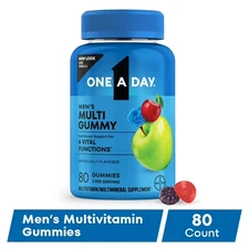One A Day Mens Multivitamins Gummies – Multivitamin for 80 Count (Pack of 1)