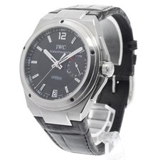 IWC SCHAFFHAUSEN BIG INGENIEUR IW500501 45mm SS Black Dial Leather Date #C086 2