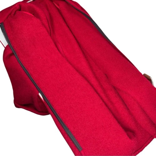 Badgley Mischka Red angora Wool Zip Up Beaded Sweater Jacket Womens Large - Picture 7 of 10