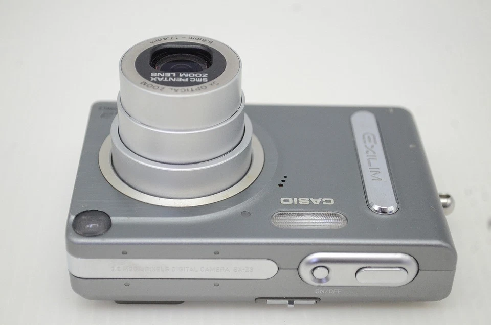 CASIO EXILIM EX-Z3 3.2MP Compact Digital Camera Silver w/ Case #251128a - Image 3 of 4