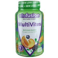 Vitafusion MultiVites Multivitamin Gummies, Natural Berry, Peach and Orange, ...