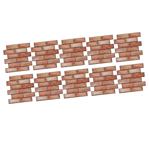 (Pack Of 10)3D Brick Panels Easy To PVC Wall Stickers For Home Decoration Design - Picture 3 of 12