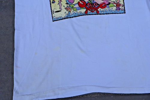 T-shirt promozionale bianca 7UP vintage anni 90 L made in USA 7up Uncola Island - Foto 9 di 9
