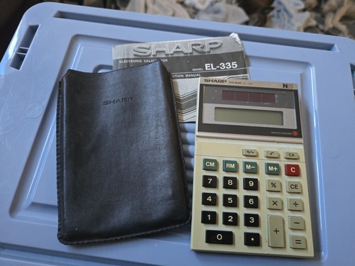 Sharp EL-335S elektronischer Taschenrechner Solarstrom funktioniert super - Bild 3 von 7