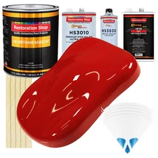 Pro Street Red Gallon URETHANE BASECOAT CLEARCOAT Car Paint FAST Kit