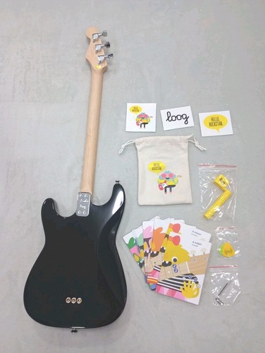 Loog Children's Electric Fender Guitar Ages 6+ Black 3-String Stratocaster Kids - Picture 3 of 13