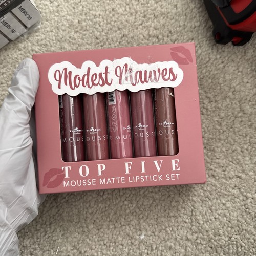 Italia Deluxe Top Five Mousse Set Rossetto Opaco ~ Malva Modesta - Foto 2 di 5