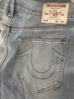 true religion ricky relaxed straight jeans 34x32 Light Wash
