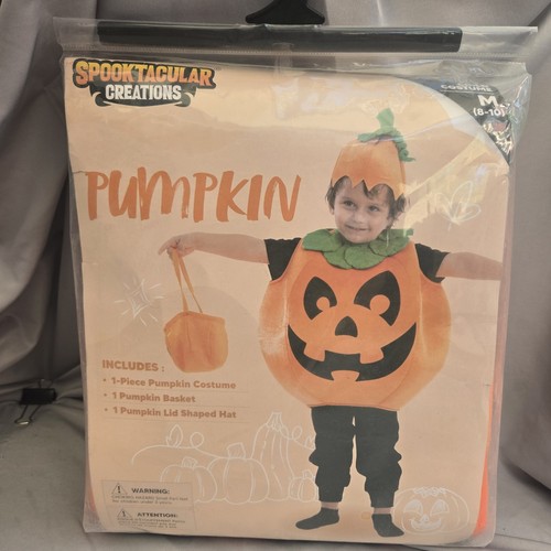 Spooktacular Disfraz de Calabaza Niños Mediano 8-10 Años 3 PIEZAS Conjunto de Conjunto de Halloween - Imagen 3 de 13