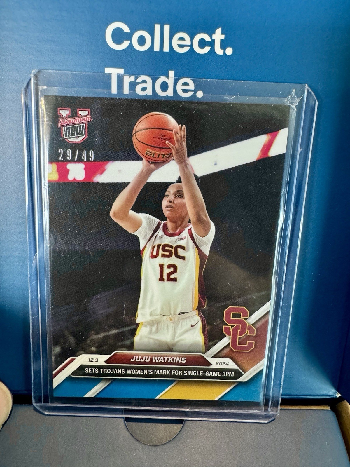 JUJU WATKINS 2024-25 Bowman U Now #22 Blue #29/49