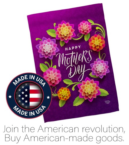 Day Wreath House Flag Family Mother's Mom Mama Grandma Love Flowers Parent Si... - Picture 5 of 9