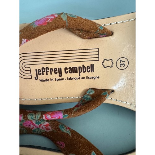Jeffrey Campbell Avarca Leder Blumen Sandalen Damen Größe 37 Boho Cottagecore - Bild 5 von 7