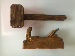 Larp Polsterwaffe Hammer und Hobel kernlos