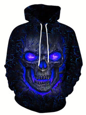 3D Skull Halloween Theme All Over Print Hoodie