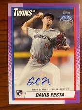 2025 Topps Series 1 - 1990 Baseball Autographs David Festa #90A-DF (AU, RC)
