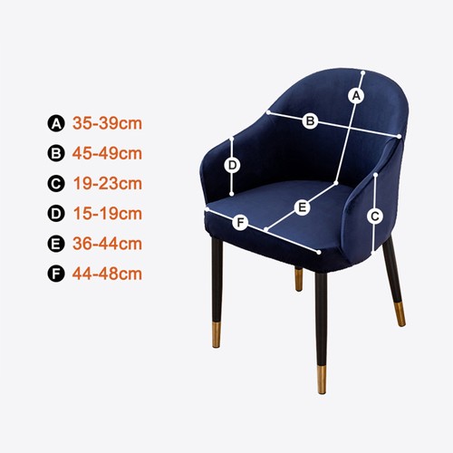 Elastic Soft Velvet Fabric Chair Cover Armrest Seat Cover Dustproof Dining Chair - Picture 5 of 23