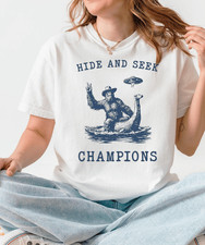 Hide and Seek Champion TShirt, Funny Bigfoot Sasquatch Shirt, Bigfoot Gifts, Big