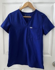 FIGS Catarina Scrub Top Womens 2XS XXS Royal Blue One Pocket Nurse #FW1000 -1193