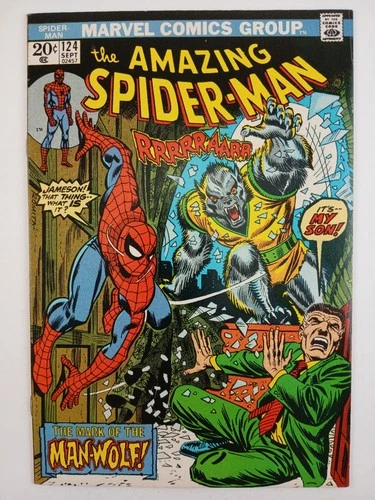 The Amazing Spider-Man #124 VF 8.0 (Marvel 1973) 1st Man-Wolf