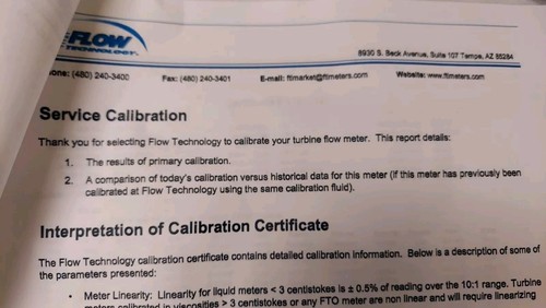(2) Flow Technology Stainless Steel 1" Turbine Flow Meter Valve SA4-8T1XWULEGH4 - Picture 20 of 23