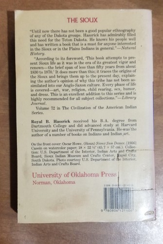 The Sioux Life and Customs of a Warrior Society Hassrick Royal B. Native America - Picture 2 of 6