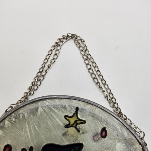 Snowman Suncatchers Set Of 2 Round Frosted Glass Christmas Home Decor Hanging 4" - Picture 7 of 7