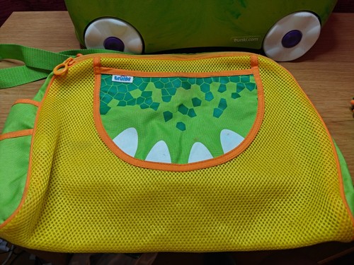 Trunki grüner Trunkisaurus Dinosaurier Aufsitzkoffer mit 3x passenden Trunki Taschen - Bild 5 von 12