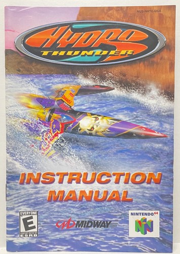 Hydro Thunder Nintendo 64 N64 Original Game with Manual | 2000 Tested Grey Cart - Picture 3 of 17