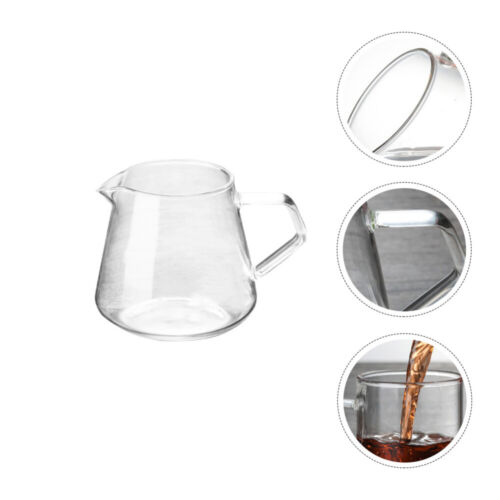 1pc Transparent Teapot 650ml Coffee Pot Glass Kettle with Lid
