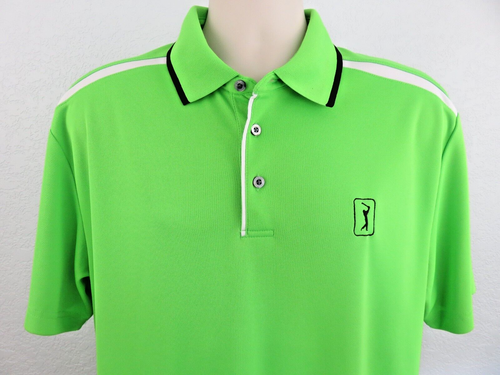PGA Tour Pro Series hellgrünes kurzärmliges Golfshirt für Herren Größe Large - Bild 2 von 6