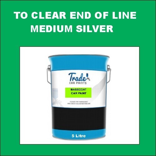  Silver Metallic Medium BASECOAT  CAR PAINT  END OF LINE COLOUR 5 Litre - Picture 1 of 1