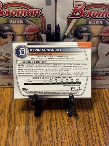 Bowman 2025 - Chrome Prospects Kevin McGonigle #BCP-79 (RC) - Imagen 2 de 2