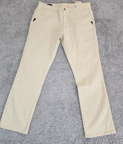 Pantalone Carlos Ray Uomo 38X32 Slim Chino Grigio Elasticizzato Tasche Tattico Tac/Dis Nuovo con etichette - Foto 2 di 13