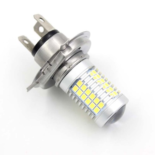 White 54SMD H4 LED Lamp Auto Motorcycle Headlight Bulb AC DC 6V 8W High/Low Beam - Picture 6 of 7