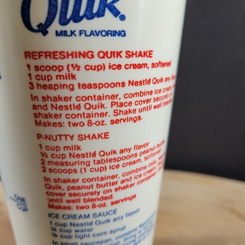 Vtg Plastic Nestle Quik Bunny Rabbit Chocolate Milk Ice Cream Shaker Cup NO LID - Picture 5 of 13