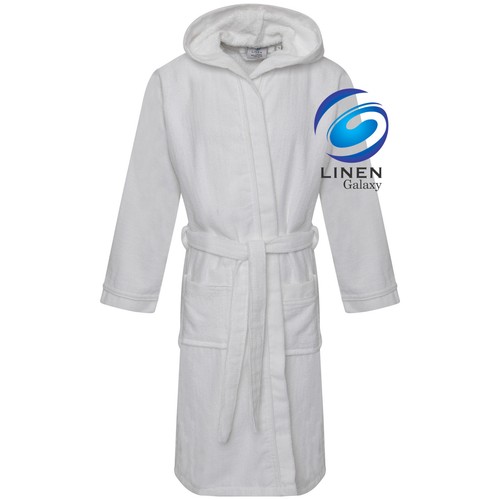Kids Boys Girls 100% Cotton Velour Terry Towelling Bath Robe Hooded - Picture 2 of 11
