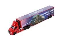 FREIGHTLINER ECASCADIA WITH CONTAINER RED 1/60 DIECAST CAR KINSMART 1303D