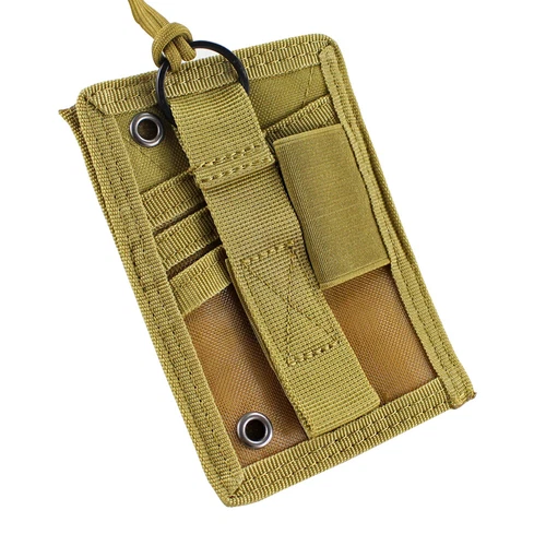 2x Braun Taktische Ausweisetui Haken & Schlaufe Patch Abzeichen Organizer - Halsband - Bild 11 von 19