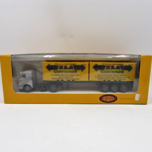 EFSI HOLLAND Diecast Metal MB trailer portacontenedores. Escala 1/87 H0 (2652)