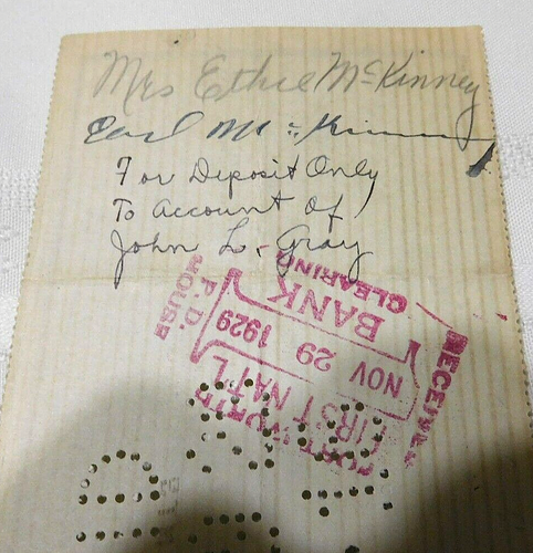 1929 B MAX MEHL Numismatist Ft. FORT WORTH TEXAS CHECK Famous Star Coin Dealer - Foto 5 di 6