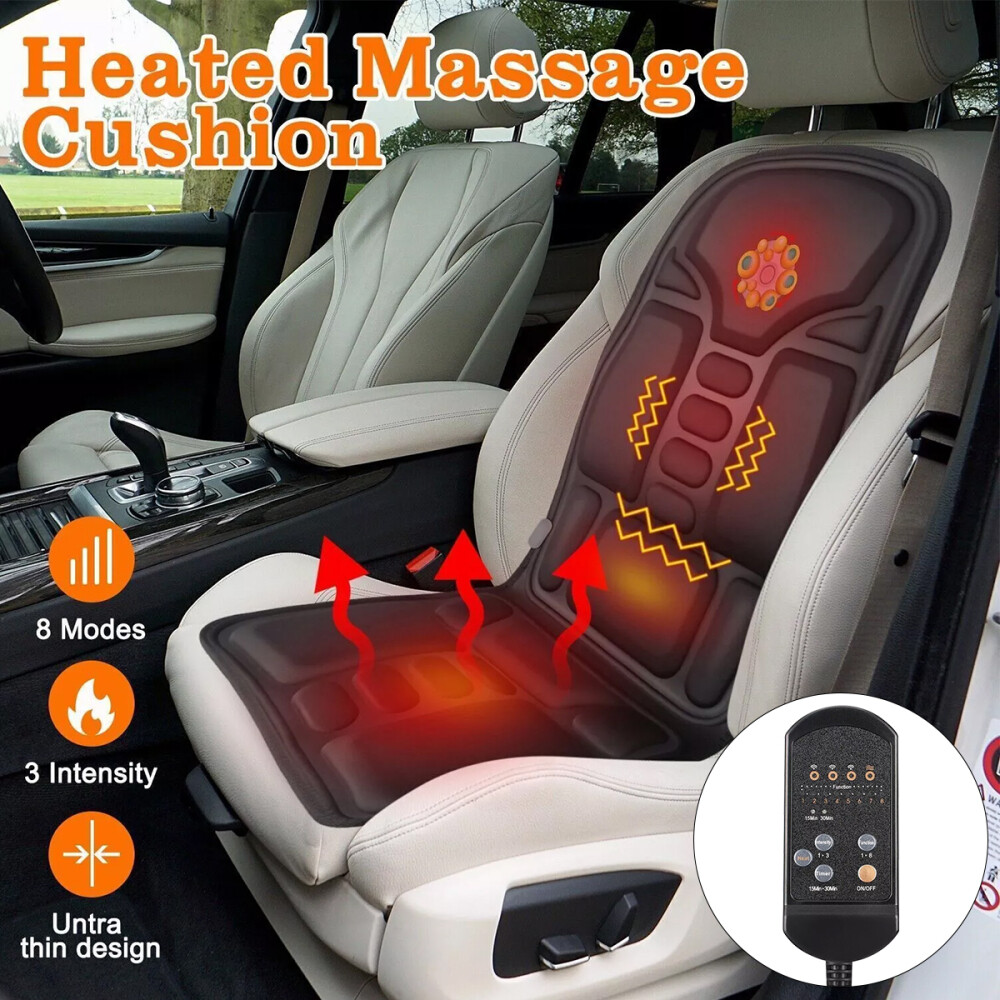 NEU Massagematte Wärmefunktion Vibration Matte Sitzauflage Heizfunktion 114x48cm