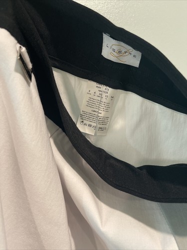 Lisette White/black & Gray Side Stripes W/ Build-in Flatter Control Sz 0 - Picture 4 of 8
