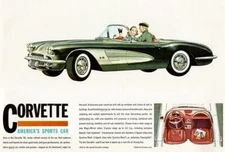 1960 Chevrolet Corvette - America's Sports Car - Promotional Advertising Magnet